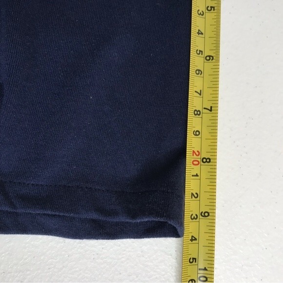 Vintage Jerzees Red Silver Blue Stud Apple Navy Cropped T Shirt Womens Size XL - Picture 12 of 14